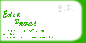 edit pavai business card